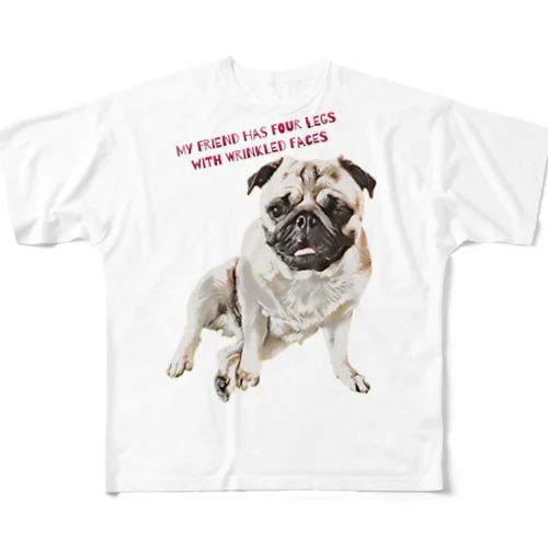 No PUG. No LIFE. All-Over Print T-Shirt