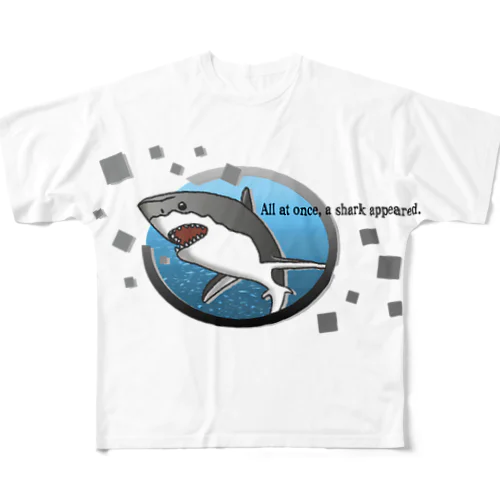 Shark appeared. フルグラフィックTシャツ