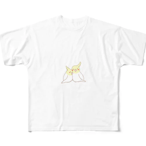 オカメインコ フルグラフィックTシャツ