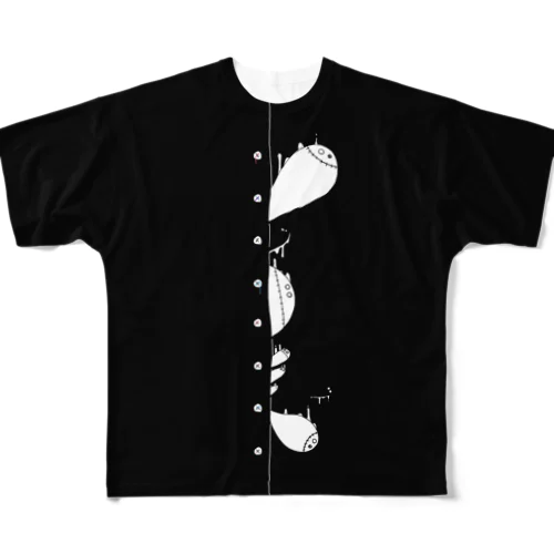 おばけがチラリ All-Over Print T-Shirt