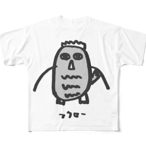 どうみてもフクロウ フルグラフィックTシャツ