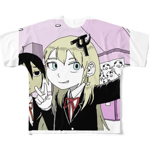 ソ連の女子高生 フルグラフィックTシャツ