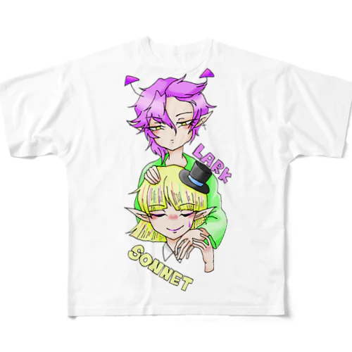 【おちゃめな天使】ラルソネ【過保護な悪魔】 All-Over Print T-Shirt