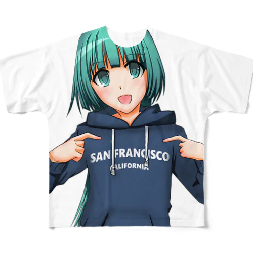 パーカーを自慢するノヤちゃん フルグラフィックTシャツ