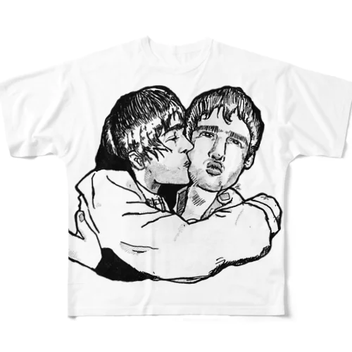 Kissin' Bros All-Over Print T-Shirt