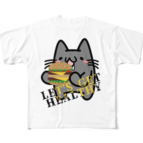 LET'S GET HEALTHY -健康になろう- All-Over Print T-Shirt
