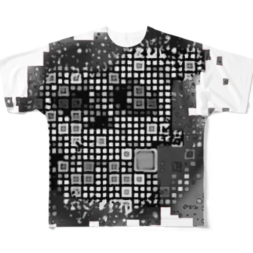 Scull squares フルグラフィックTシャツ