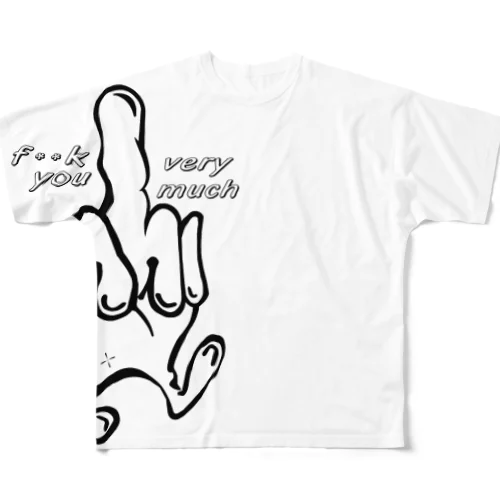 f＊＊k you very much フルグラフィックTシャツ