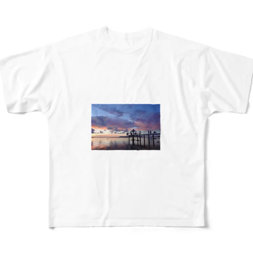 沖縄の夕日 All-Over Print T-Shirt