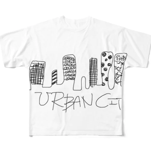 URBAN CITY All-Over Print T-Shirt