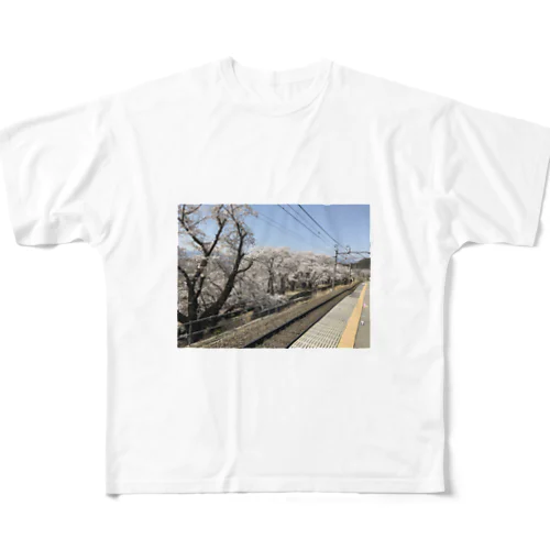 桜 フルグラフィックTシャツ