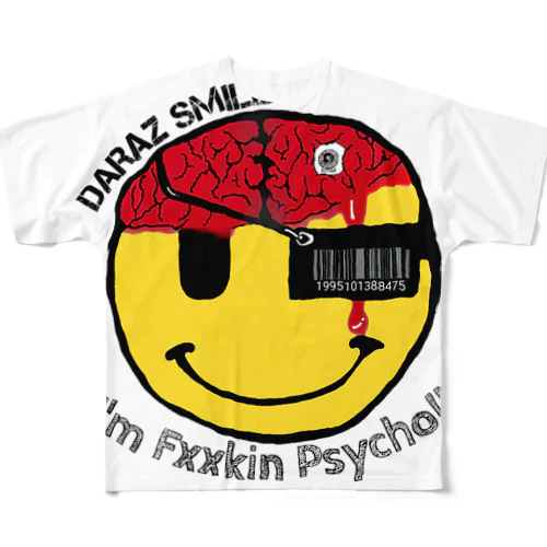 Daraz smile フルグラフィックTシャツ