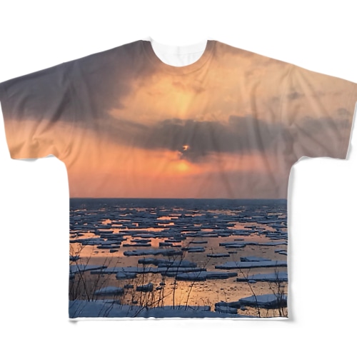 流氷 All-Over Print T-Shirt