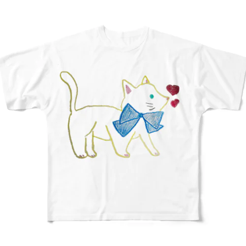 猫ちゃん フルグラフィックTシャツ