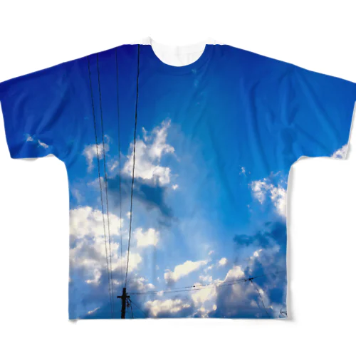 空に溶けたい人向けTシャツ フルグラフィックTシャツ