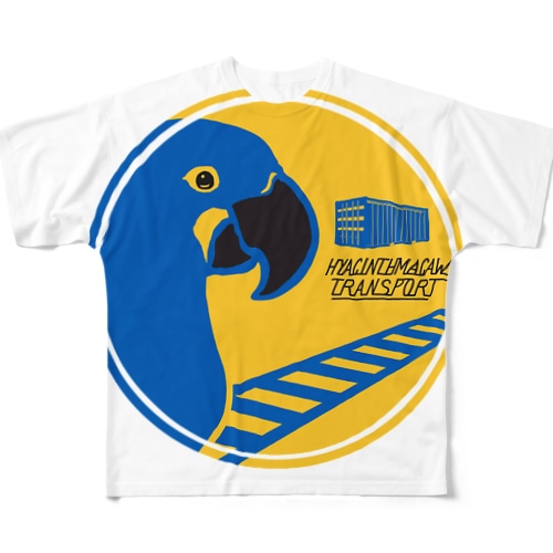 スミレコンゴウインコの鉄道輸送会社 All-Over Print T-Shirt