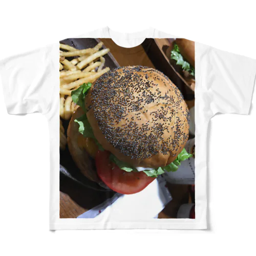 虫の卵バーガー フルグラフィックTシャツ