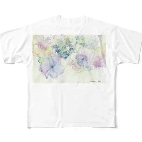 紫陽花 フルグラフィックTシャツ