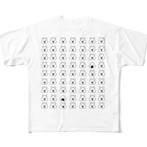 クオッカ ワラビーとおにぎり All-Over Print T-Shirt