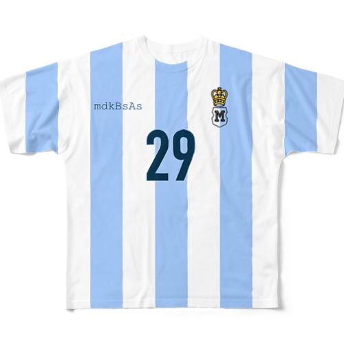 アルゼンチンカラーTシャツ All-Over Print T-Shirt