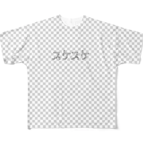 スケスケ All-Over Print T-Shirt