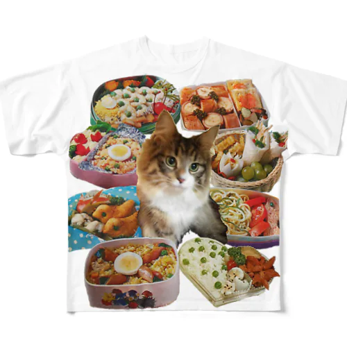 煮物のグルメ フルグラフィックTシャツ