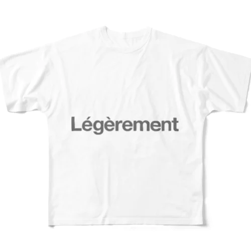 Légèrement-gray All-Over Print T-Shirt