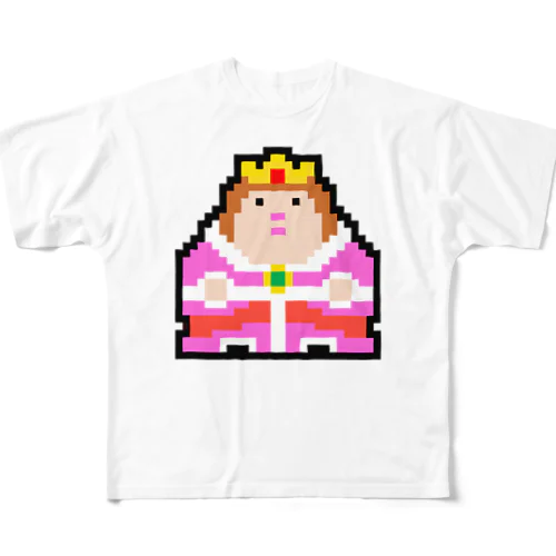 ドット姫さま（セリフ無し） フルグラフィックTシャツ