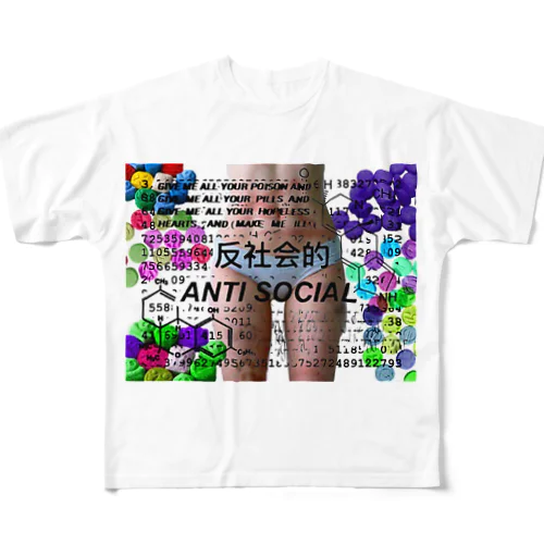 反社会 All-Over Print T-Shirt