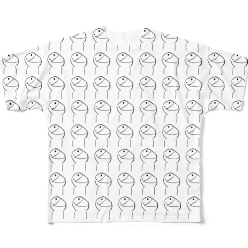 あたまのわるいひと All-Over Print T-Shirt