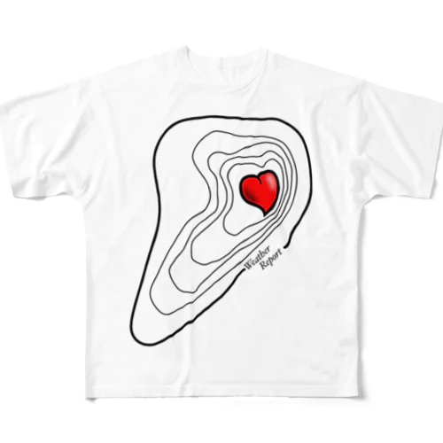 Sunny Heart All-Over Print T-Shirt