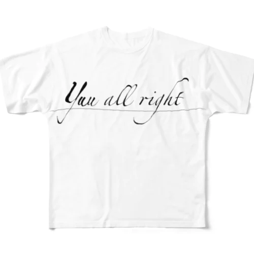 ロゴTシャツシリーズ/yuu all right フルグラフィックTシャツ