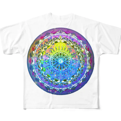 Flower of Life STAR rights フルグラフィックTシャツ