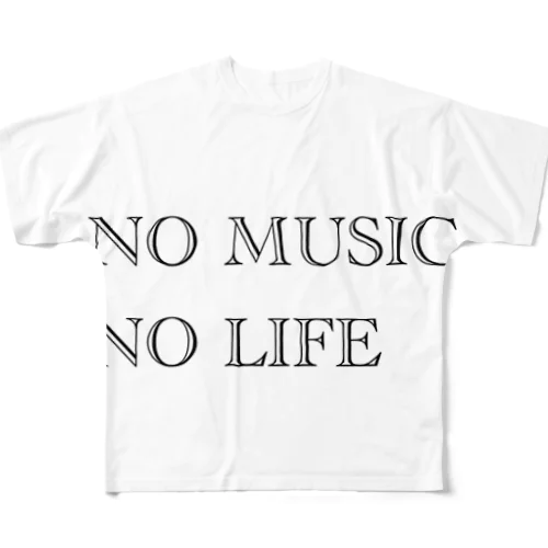 NO MUSIC NO LIFE All-Over Print T-Shirt