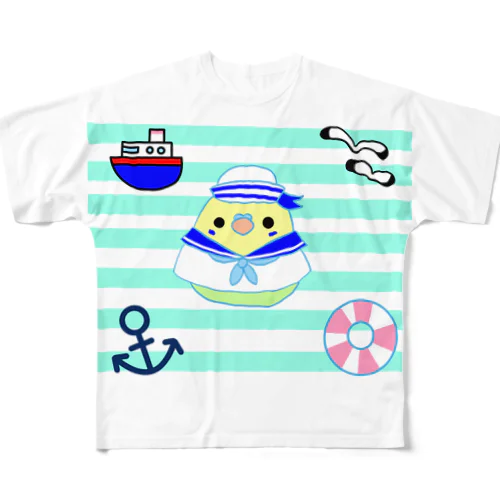 インコSUMMER フルグラフィックTシャツ