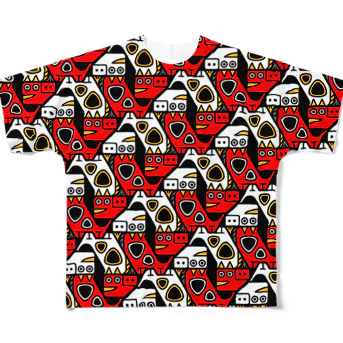 赤べこの(ほぼ)正則分割 All-Over Print T-Shirt