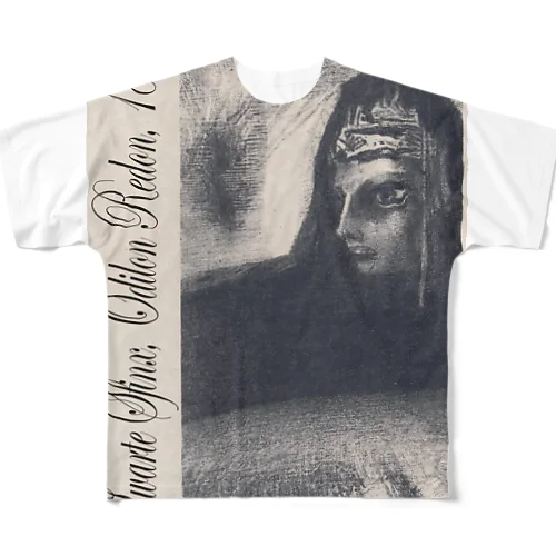 Zwarte Sfinx, Odilon Redon, 1887 All-Over Print T-Shirt