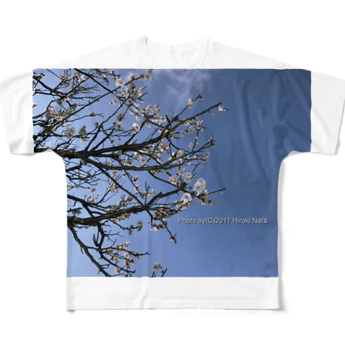 光景　sight738　梅  花 FLOWERS フルグラフィックTシャツ