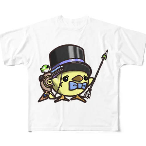 ひよこ男爵 (もんすたあはんたあ) All-Over Print T-Shirt