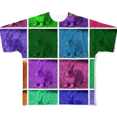 RABBIT STRUCTURE All-Over Print T-Shirt