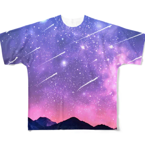 夕方の流れ星 フルグラフィックTシャツ