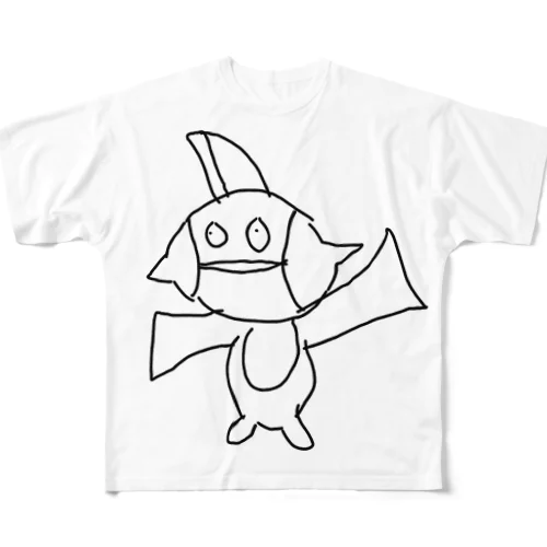 池沼モンスター フルグラフィックTシャツ