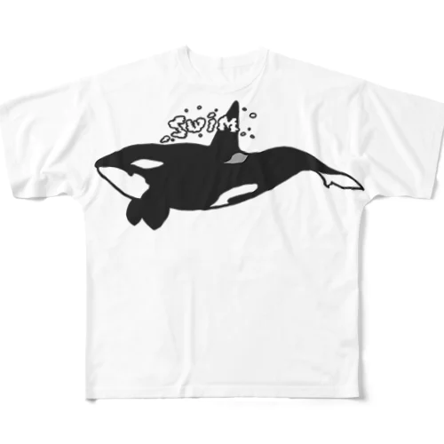 シャチ スイム フルグラフィックTシャツ