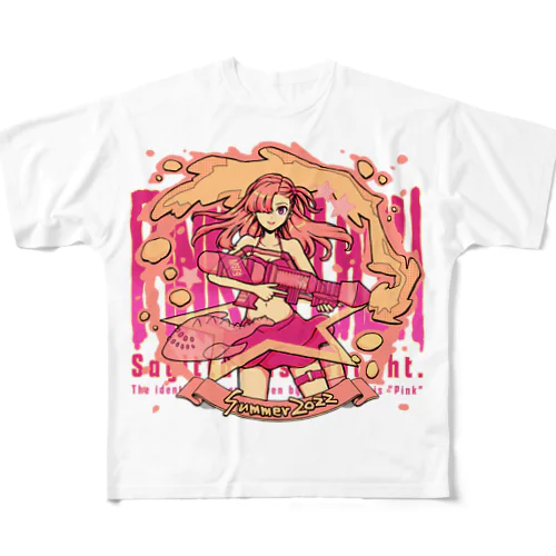 #002 PINK SPLASH! フルグラフィックTシャツ