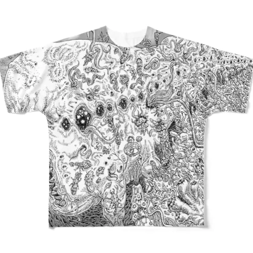 寄生ラッシュ（表、裏）3 All-Over Print T-Shirt