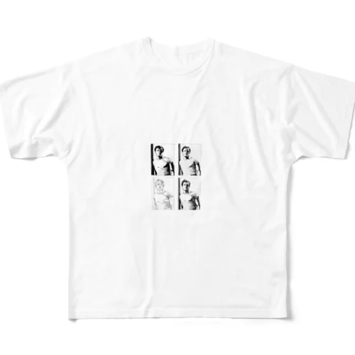B/W フルグラフィックTシャツ