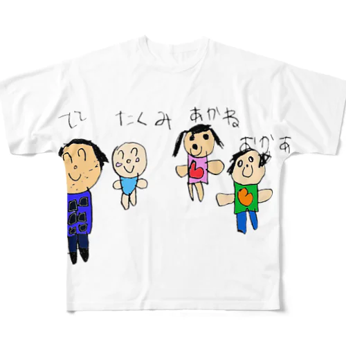 家族団欒 All-Over Print T-Shirt
