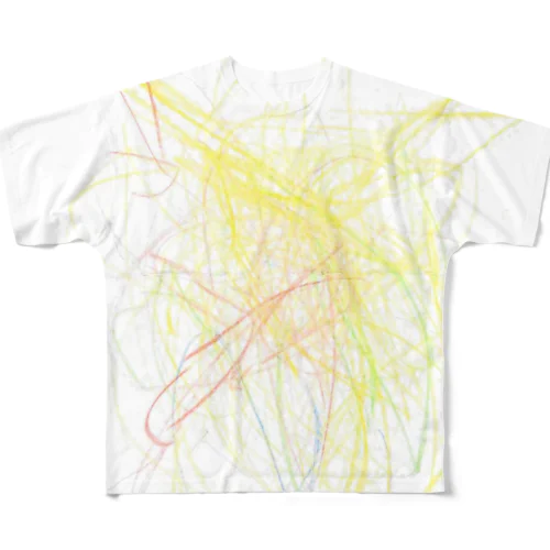 黄色い爆発 All-Over Print T-Shirt