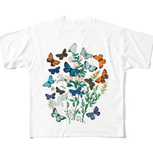 butterfly フルグラフィックTシャツ