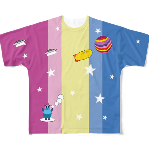 Colorful and funny pictures  フルグラフィックTシャツ